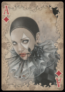 Ace of Diamonds from the Bicycle Favole deck Designed by Victoria Francés