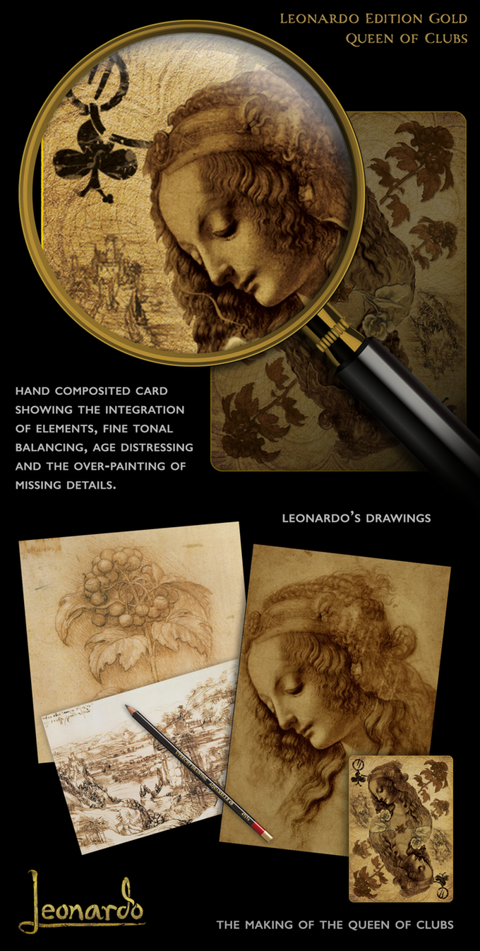 Detail Leonardo Gold Queen of Clubs