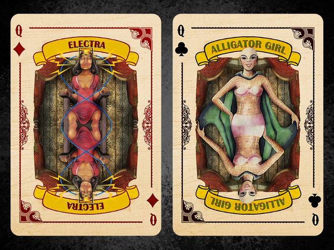 Slideshow Playing Cards Electra Alligator Girl