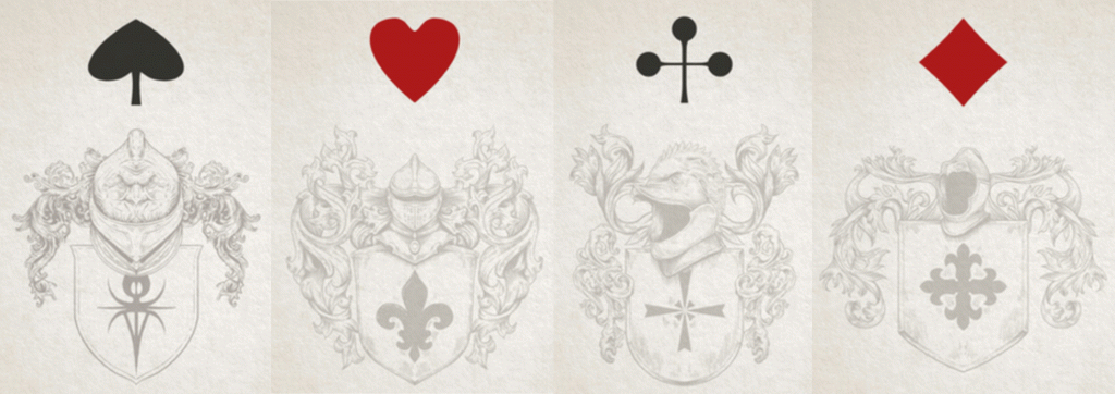 Medieval Playing Cards Coat of Arms Suits