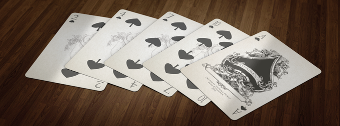 Medieval Playing Cards Spades Pips